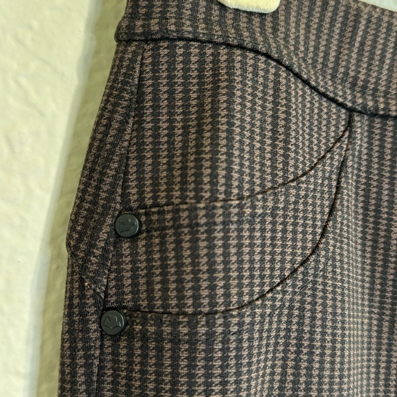 Sanctuary Anthropologie Houndstooth Brown/Black Pointe Leggings Pull On - XS - Picture 3 of 15